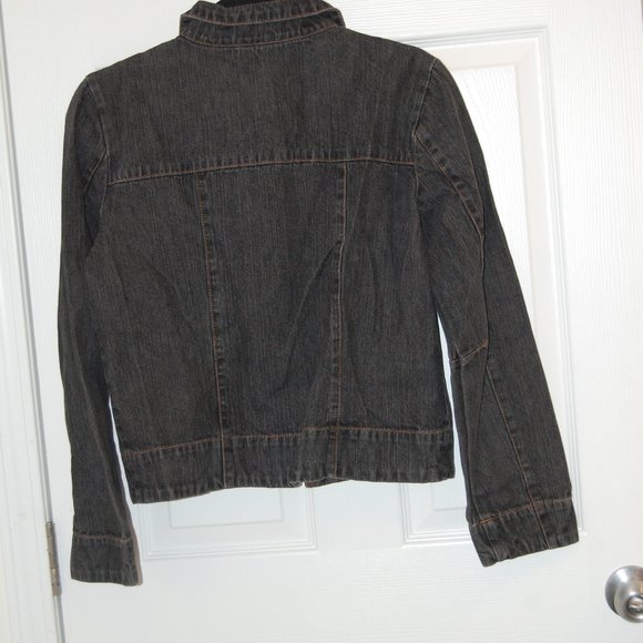 Faded Glory 1972 Women's Dark Blue Denim Zipper Front Jacket Size Large - Picture 10 of 16